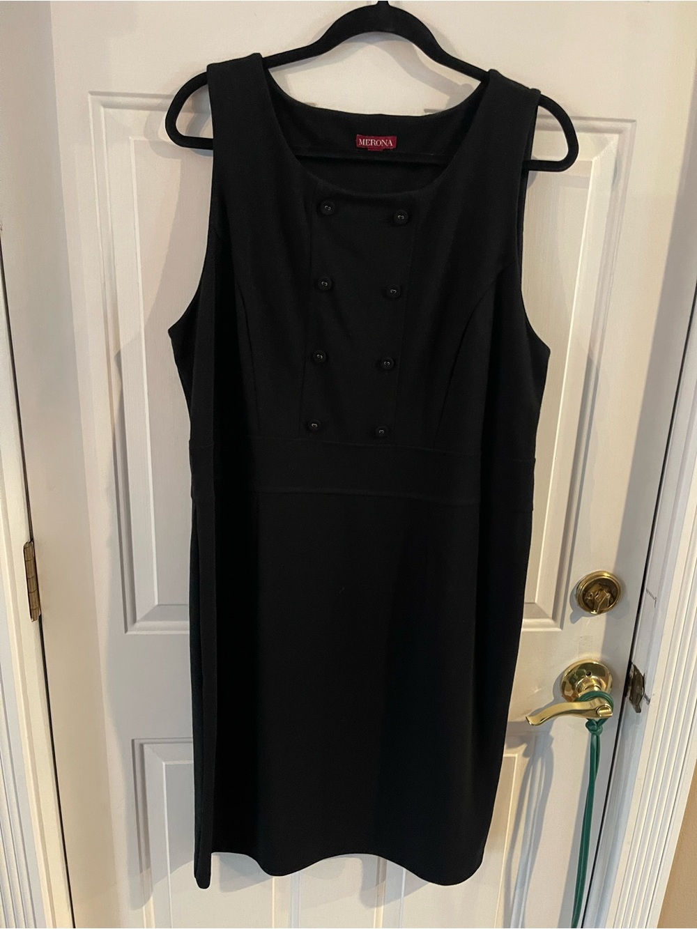 Merona Black Double-Breasted Sheath Dress
